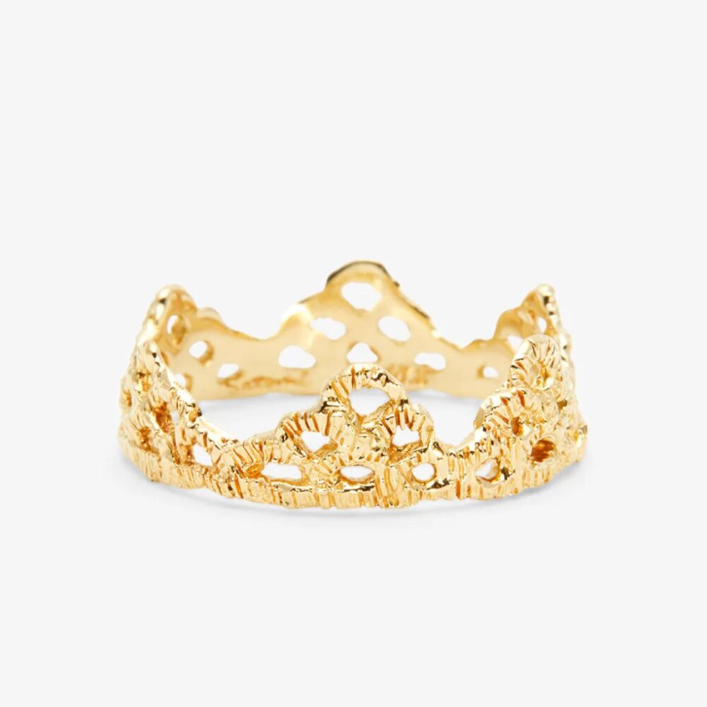 SATOMI KAWAKITA 18k Gold Crown Ring in Size 7